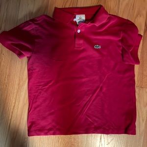 Boys size 14 red Lacoste shirt